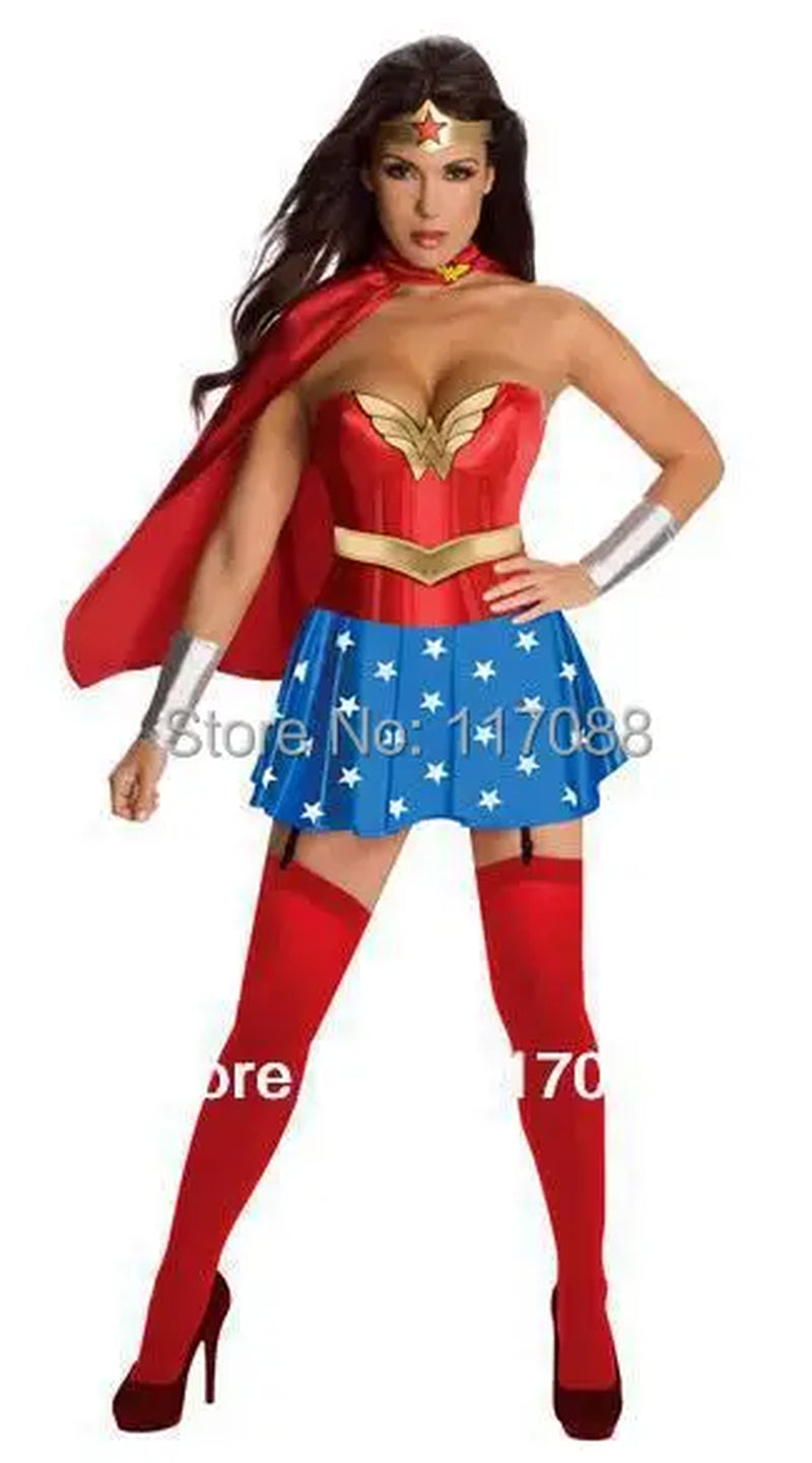 Superhero Costume for Party Free Shipping ML5201 Supergirl Holloween Adult Costume Novelty Cosplay Costumes